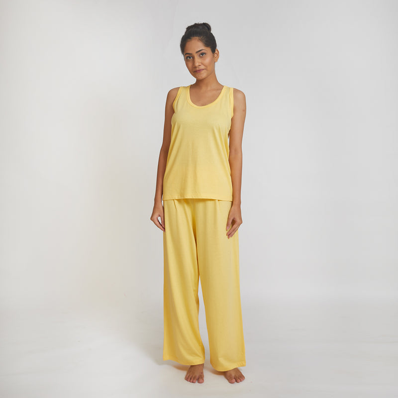 Dandelion - Cotton Knit - Yellow - Tank Top & Track Pant