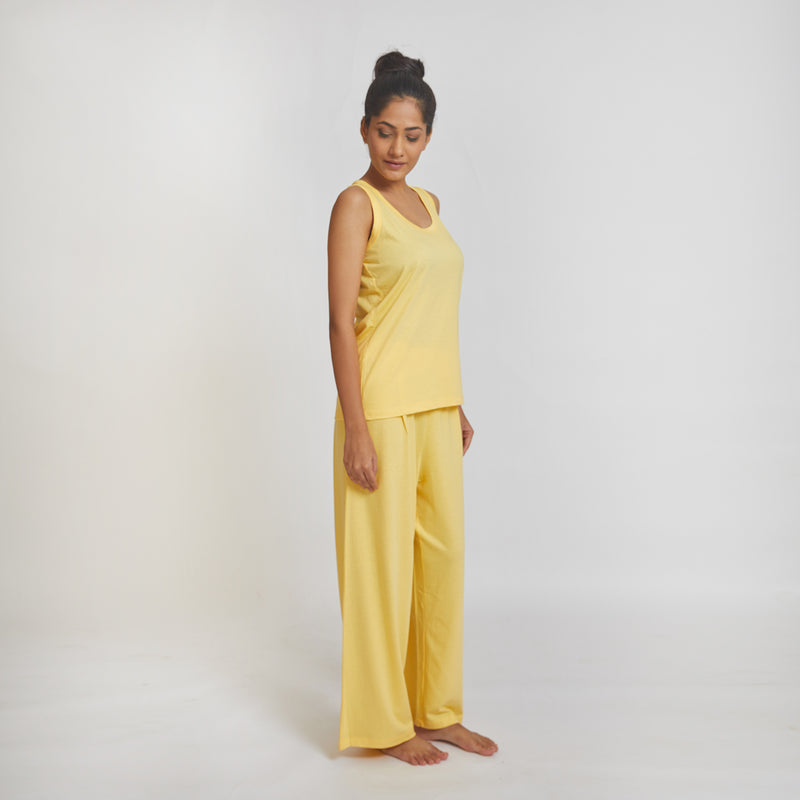 Dandelion - Cotton Knit - Yellow - Tank Top & Track Pant