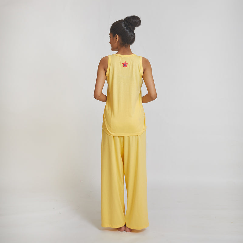 Dandelion - Cotton Knit - Yellow - Tank Top & Track Pant