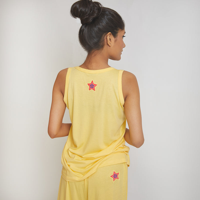 Dandelion - Cotton Knit - Yellow - Tank Top & Track Pant