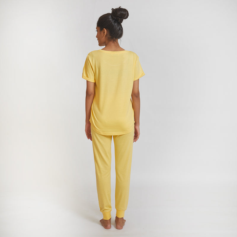 Dandelion - Cotton Knit - Yellow - T-shirt & Joggers