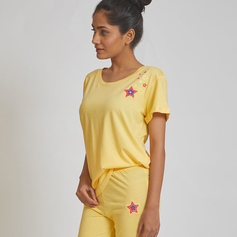 Dandelion - Cotton Knit - Yellow - T-shirt & Joggers