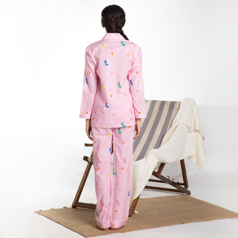 Daydream Cotton Notched Collar Pyjama Set