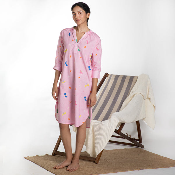 Daydream Cotton Dip-Neck Sleep Dress