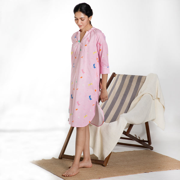 Daydream Cotton Dip-Neck Sleep Dress