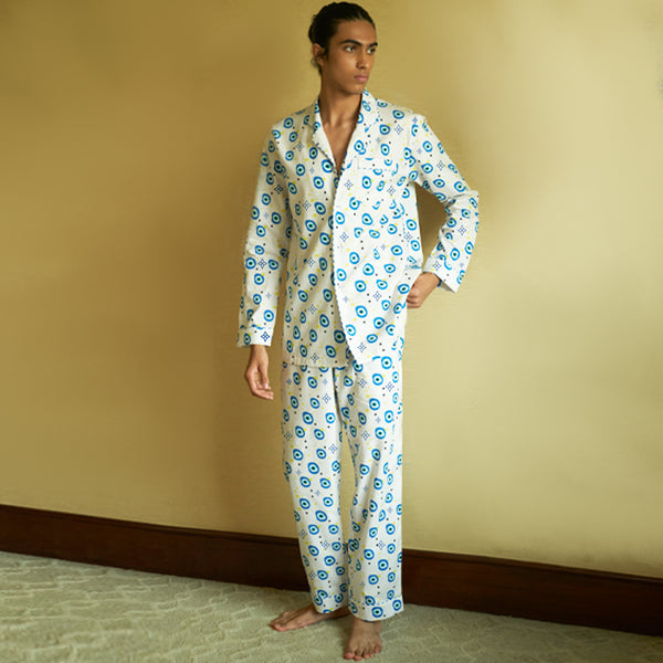All Eyes on Me Cotton Notched Pyjama Set