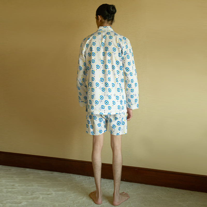 All Eyes on Me Cotton Notched Shorts Set