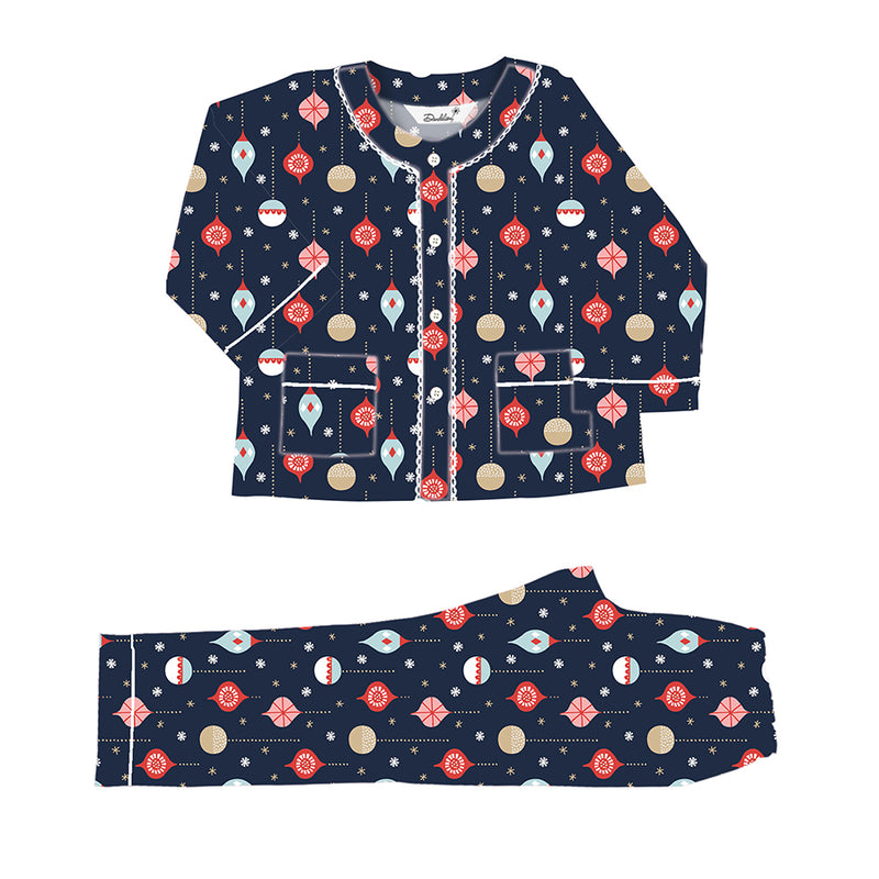 Baubles Cotton Henley Neck Pyjama Set