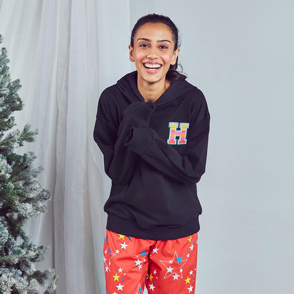 Starburst Personalised Varsity Letter Hoodie For Women's