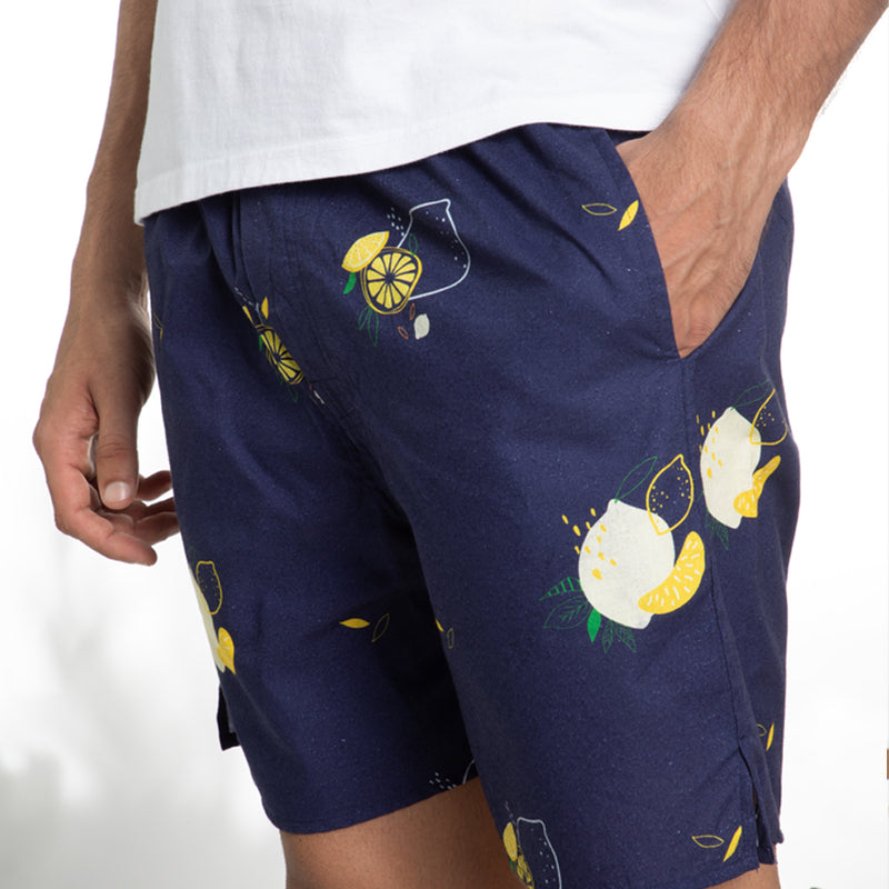 Lemon Squeazy Embroidered T-Shirt & Cotton Boxers