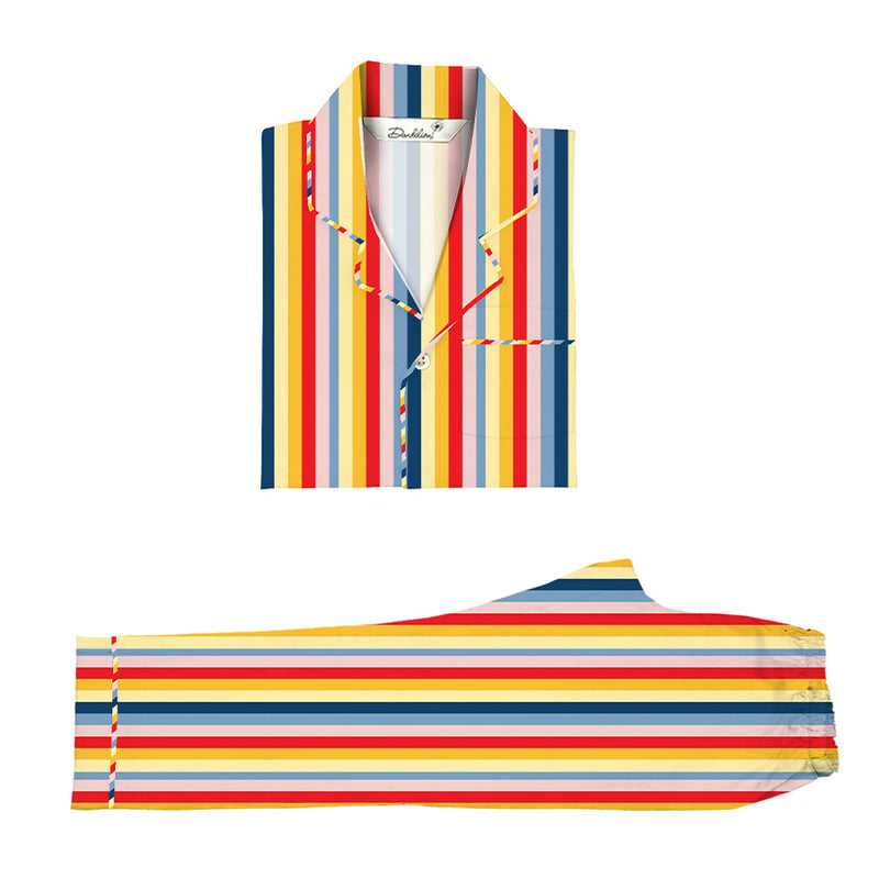 Immix Cotton Notched Pyjama Set For Kids