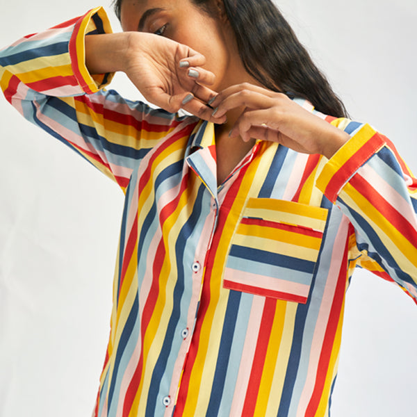 Immix  Cotton Notched Collar Pyjama Set