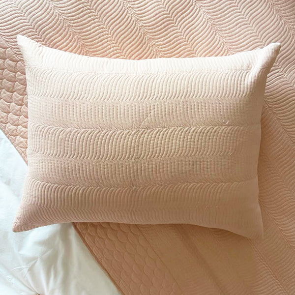 The Crosby Embroidered Pillow - Sand Pink (Set of 2)
