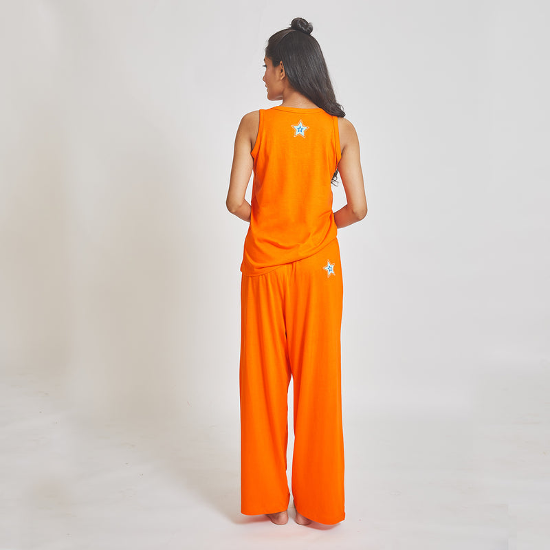 Dandelion - Cotton Knit - Orange - Tank top & Track Pant