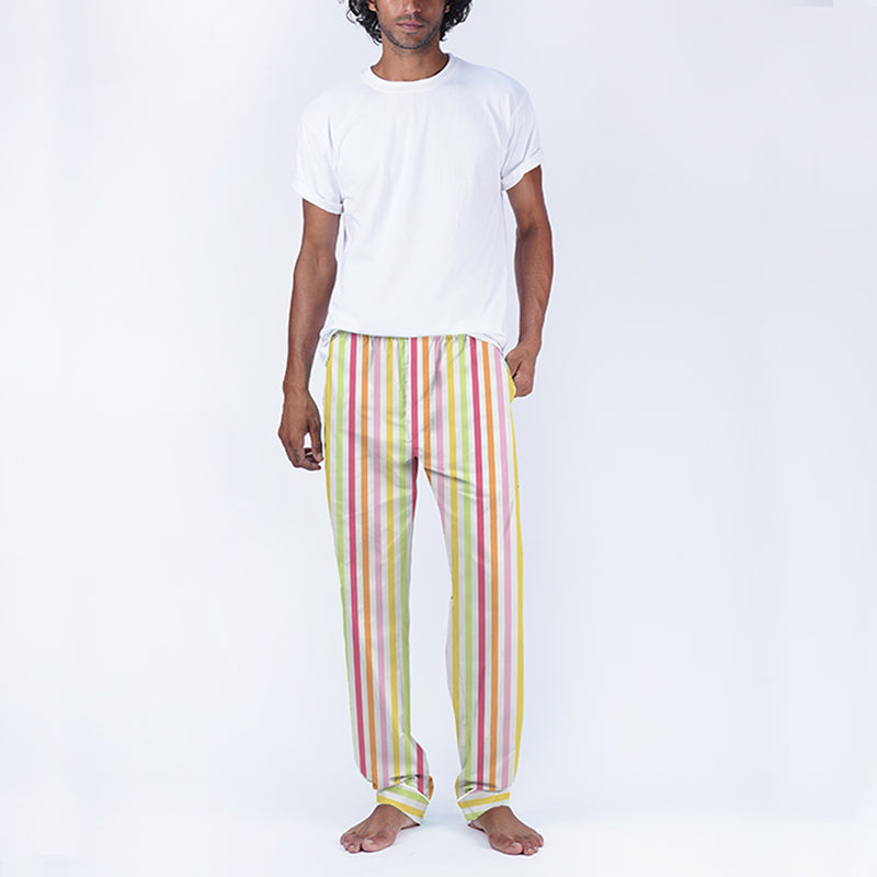 Dandelion-Pastel Multicolour -Cotton-Multi Stripe- Candy Stripe- T-shirt &Pajama