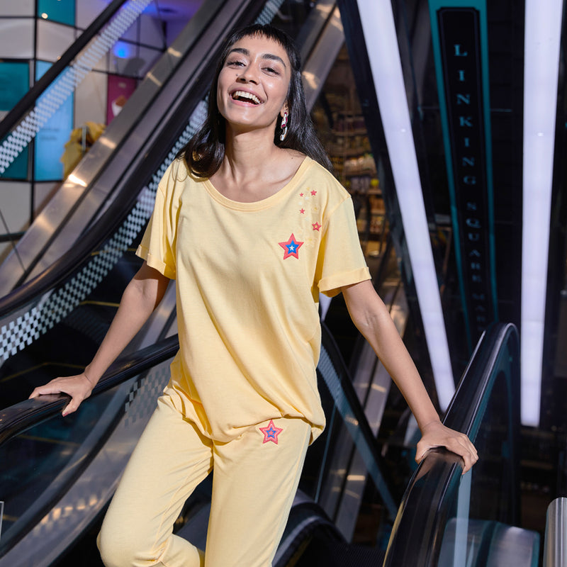 Dandelion - Cotton Knit - Yellow - T-shirt & Joggers