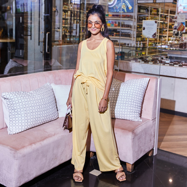 Dandelion - Cotton Knit - Yellow - Tank Top & Track Pant