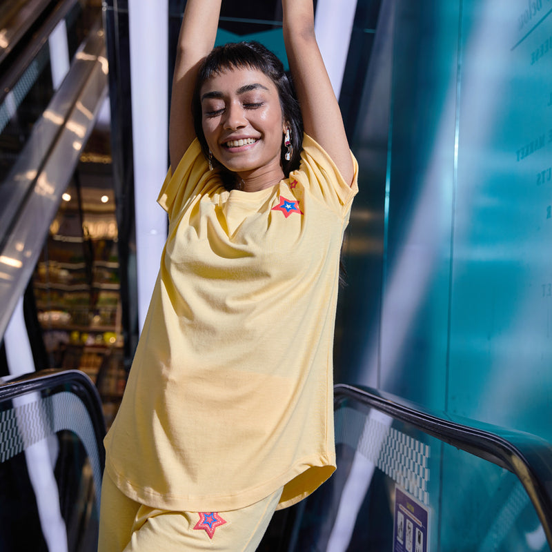 Dandelion - Cotton Knit - Yellow - T-shirt & Joggers