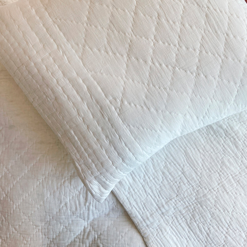 The Durkheim Quilted Cushion - Frost/ White (Set of 2)