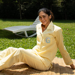 Lemonade Cotton Notched Collar Pyjama Set - Women