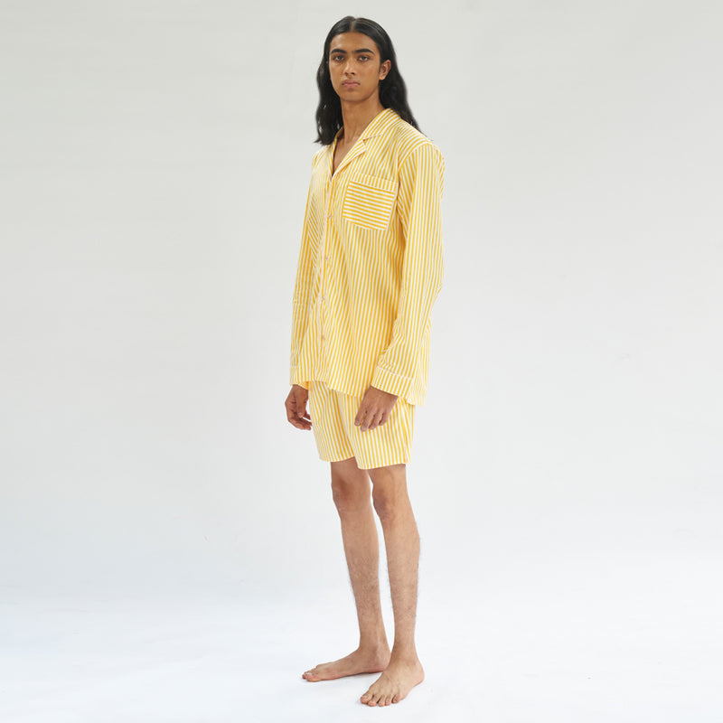 Sunray Soiree Cotton Notched Shorts Set