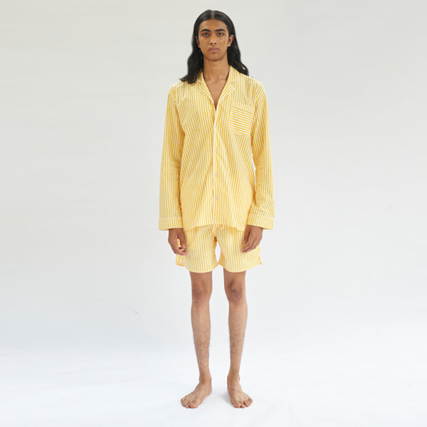 Sunray Soiree Cotton Notched Shorts Set