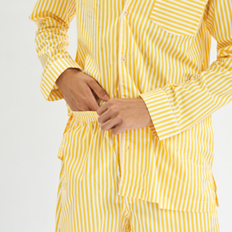 Sunray Soiree Cotton Notched Shorts Set