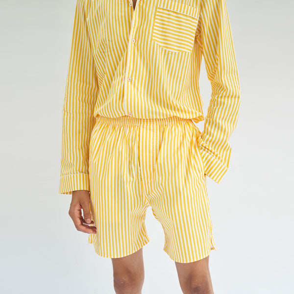 Sunray Soiree Cotton Notched Shorts Set