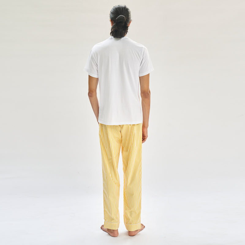 Sunray Soiree Embroidered T-shirt & Cotton Pyjama Men's