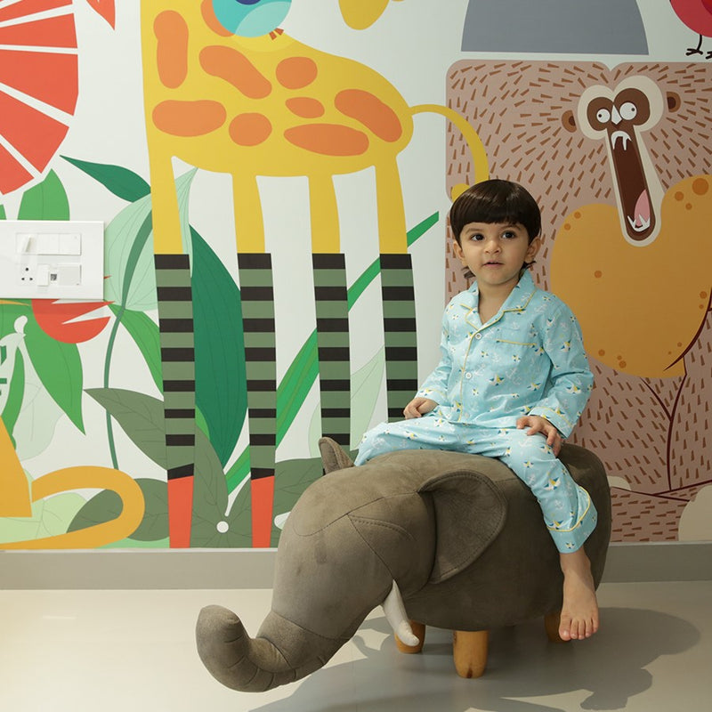 Boats Cotton Notched Pyjama Set
